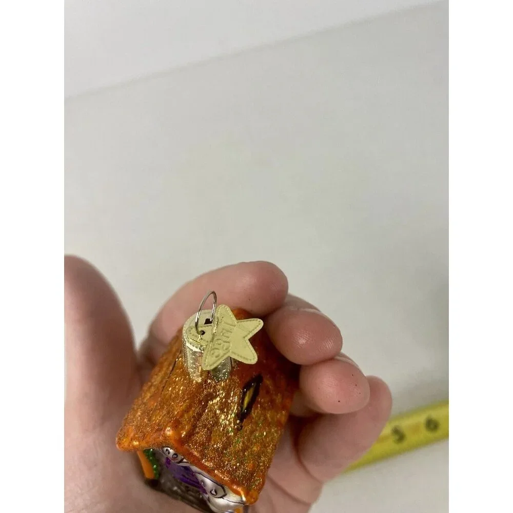 Inge Halloween Haunted House Ornament Decoration Blown Glass 3”‎ Ghosts Rare